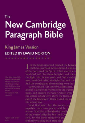 New Cambridge Paragraph Bible KJ595:T Black Calfskin: Personal size (Leather / fine binding)