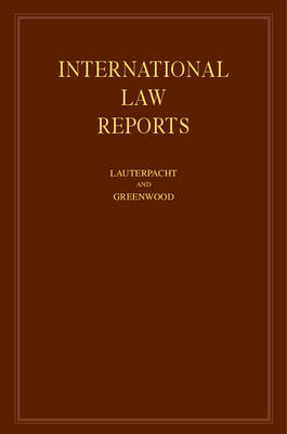 International Law Reports - International Law Reports Set 190 Volume Hardback Set Volume 87 (Hardback)