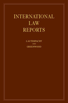 International Law Reports - International Law Reports Set 190 Volume Hardback Set Volume 92 (Hardback)