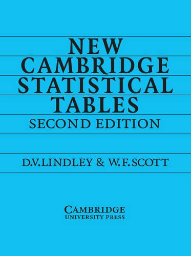 New Cambridge Statistical Tables (Paperback)