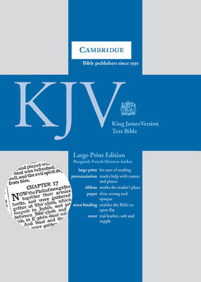 Cover KJV Large Print Text Bible, Burgundy French Morocco Leather KJ653:T