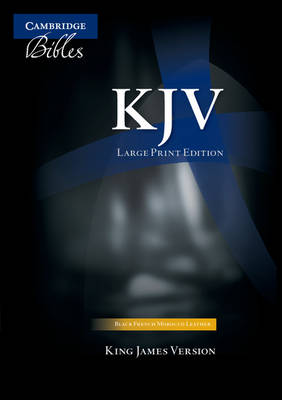 Cover KJV Large Print Text Bible, Black French Morocco Leather, KJ653:T