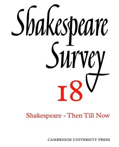 Shakespeare Survey: Shakespeare Survey Shakespeare and His Stage v.1 - Shakespeare Survey Paperback Set 17 (Paperback)