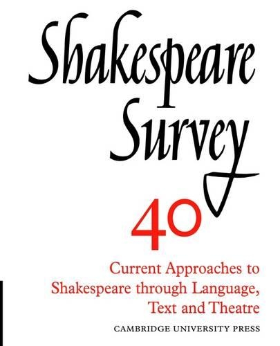 Shakespeare Survey Paperback Set: Shakespeare and History Volume 38 - Shakespeare Survey (Paperback)