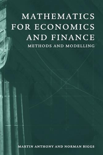 Mathematics for Economics and Finance: Methods and Modelling (Paperback)