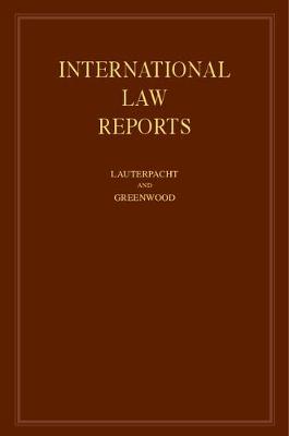 International Law Reports - International Law Reports 160 Volume Hardback Set Volume 105 (Hardback)