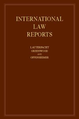 International Law Reports 160 Volume Hardback Set: Volume 109 - International Law Reports (Hardback)