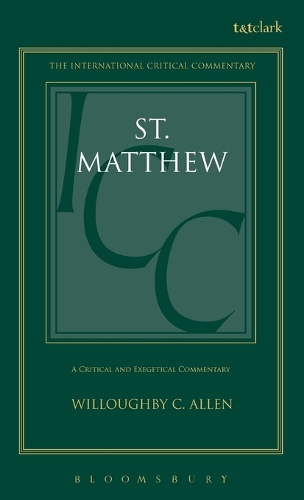 St.Matthew - International Critical Commentary (Hardback)