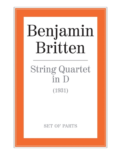 String Quartet in D: (Parts) (Paperback)