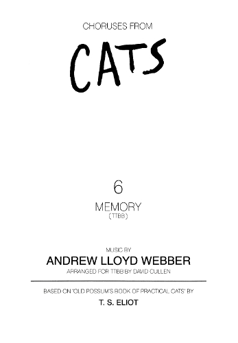Memory (from Cats) (Male Voices and Piano) (Sheet music)