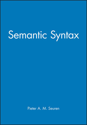 Semantic Syntax (Paperback)
