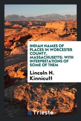 Indian Names of Places in Worcester County, Massachusetts: With Interpretations of Some of Them (Paperback)