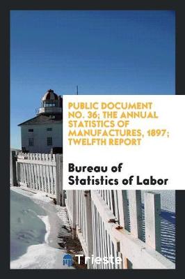 Public Document No. 36; The Annual Statistics of Manufactures, 1897; Twelfth Report (Paperback)