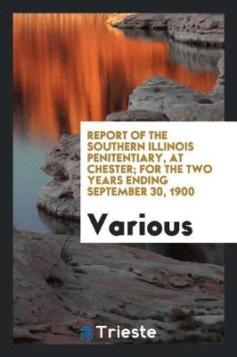 Report of the Southern Illinois Penitentiary, at Chester; For the Two Years Ending September 30, 1900 (Paperback)