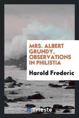 Mrs. Albert Grundy, Observations in Philistia (Paperback)