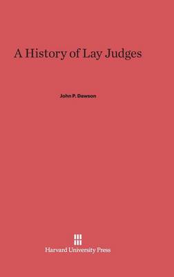 A History of Lay Judges (Hardback)