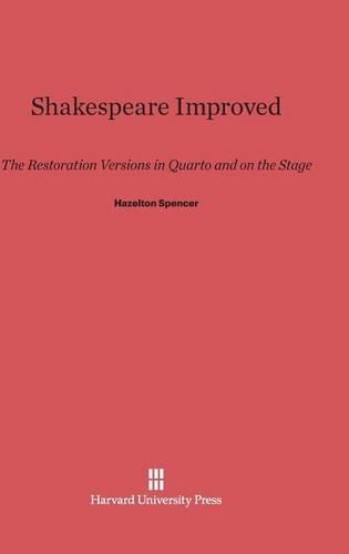 Shakespeare Improved (Hardback)