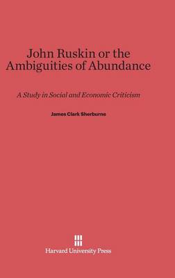 John Ruskin or the Ambiguities of Abundance (Hardback)