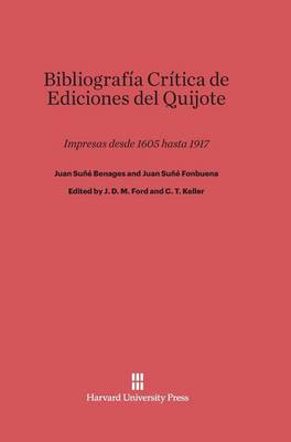 Bibliograf a Cr tica de Ediciones del Quijote (Hardback)