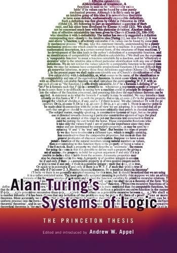 Alan Turing's Systems of Logic: The Princeton Thesis (Paperback)