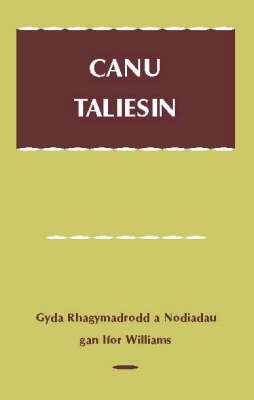 Canu Taliesin (Paperback)