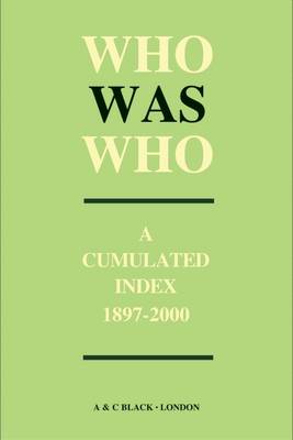Who Was Who Index (1897-2000) - Who's Who (Hardback)