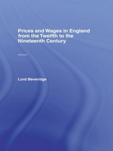 Prices and Wages in England (Hardback)