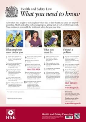 Health and safety law: what you should know foldable pocket cards (pack of 25) (Poster)