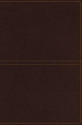 KJV, Reference Bible, Giant Print, Imitation Leather, Brown, Red Letter Edition (Leather / fine binding)