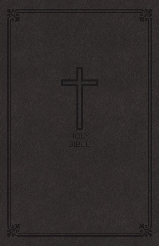 NKJV, Value Thinline Bible, Large Print, Charcoal Leathersoft, Red Letter, Comfort Print: Holy Bible, New King James Version (Leather / fine binding)