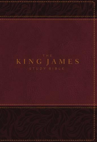 KJV, The King James Study Bible, Leathersoft, Burgundy, Indexed, Red Letter, Full-Color Edition (Leather / fine binding)