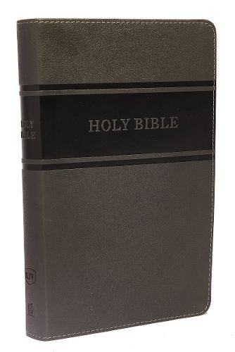 KJV, Deluxe Gift Bible, Imitation Leather, Gray, Red Letter Edition, Comfort Print (Leather / fine binding)