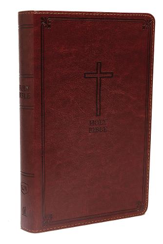 KJV, Deluxe Gift Bible, Imitation Leather, Brown, Red Letter Edition, Comfort Print (Leather / fine binding)