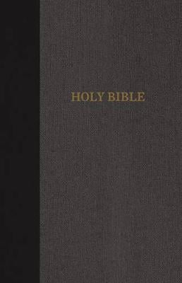 KJV, Thinline Bible, Large Print, Cloth over Board, Black/Gray, Red Letter Edition, Comfort Print (Hardback)