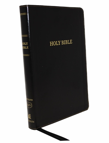 KJV, Thinline Bible, Large Print, Leathersoft, Black, Red Letter Edition, Comfort Print (Leather / fine binding)
