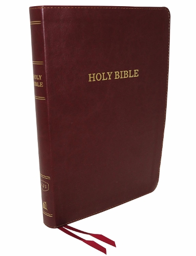 KJV, Thinline Bible, Large Print, Leathersoft, Burgundy, Red Letter Edition, Comfort Print (Leather / fine binding)
