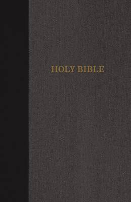 KJV, Thinline Bible, Standard Print, Cloth over Board, Black/Gray, Red Letter Edition, Comfort Print (Hardback)