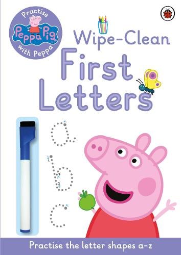 Childrens Educational name tracing sheet reusable wipe clean Peppa Pig