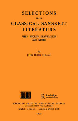 Selections from Classical Sanskrit Literature (Paperback)