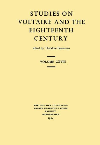 Voltaire Collectaneous 1974 - Studies on Voltaire v. 118 (Paperback)