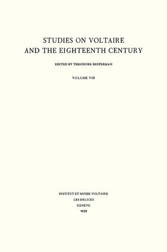Miscellany/Melanges 1959 - Oxford University Studies in the Enlightenment 8 (Hardback)