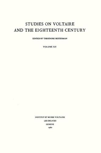 Miscellany/Melanges 1960 - Oxford University Studies in the Enlightenment 12 (Hardback)