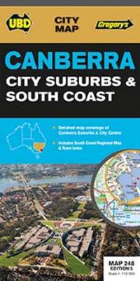 Canberra City, Suburbs & South Coast Map 248 5th ed - City Map (Sheet map, folded)