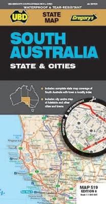 Ubd Gregorys South Australia State & Cities Map 519 8th Ed (Paperback)