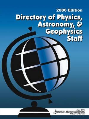 Cover Directory of Physics, Astronomy and Geophysics Staff 2006