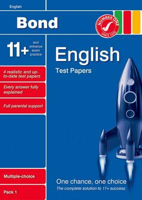Bond 11+ Test Papers English Multiple-Choice Pack 1 (Paperback)