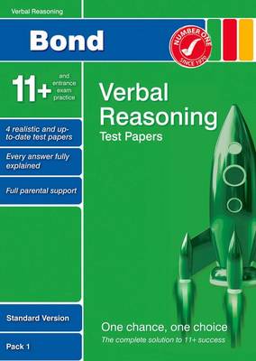 Bond 11+ Test Papers Verbal Reasoning Standard Pack 1 (Paperback)