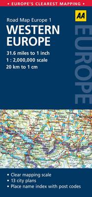Western Europe: No. 1: AA Road Maps Europe (Sheet map, folded)