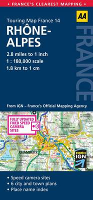 Rhone Alps: No. 14: AA Touring Map France (Sheet map, folded)