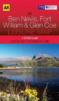Ben Nevis, Fort William and Glen Coe - AA Leisure Maps 24 (Sheet map, folded)